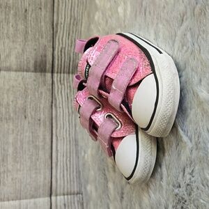 Converse Pink Sparkley Sneakers, Infant Girl Size 6, Great Condition